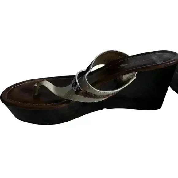Tommy Hilfiger women's 8.5 M wedge sandals Thong Very Good Condition - Picture 9 of 14